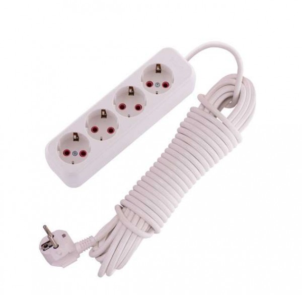  Удлинитель 4х10м с заземл. 16А IP20 LEZARD 720-0410-401 