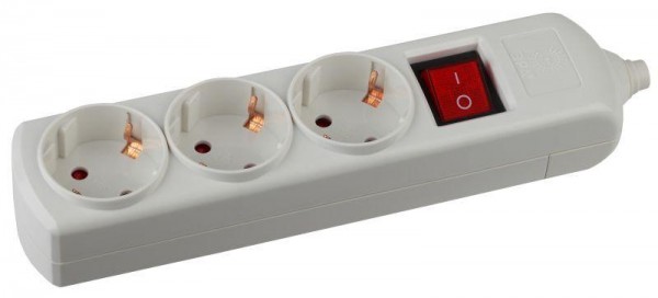  Колодка удлинителя 3-м 10/40/1200 с заземл. с выкл. ЭРА C0045322 