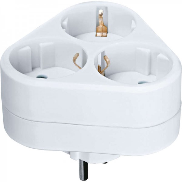  Разветвитель 3 гнезда с заземл. 94 693 NAD-S-3E-WH (треугольник) Navigator 94693 
