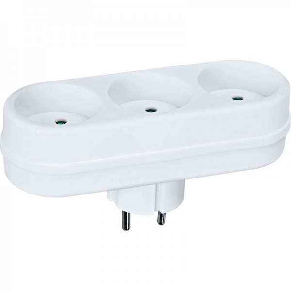  Разветвитель 3 гнезда без заземл. 94 697 NAD-L-3X-WH (в ряд) Navigator 94697 