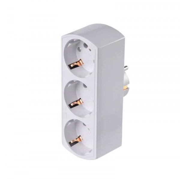  Разветвитель 3-м 16А с заземл. BU-PS3G-W бел. BURO 352741 