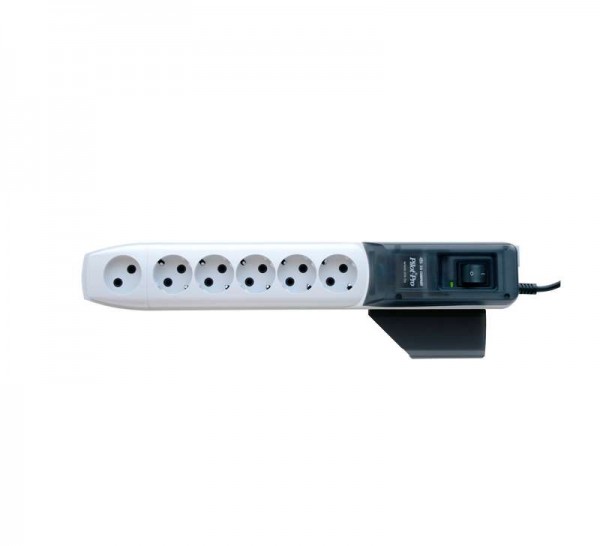  Удлинитель с сетевым фильтром 6х7м с заземл. 10А IP20 CCA 3х0.75 сер. PILOT 531117 