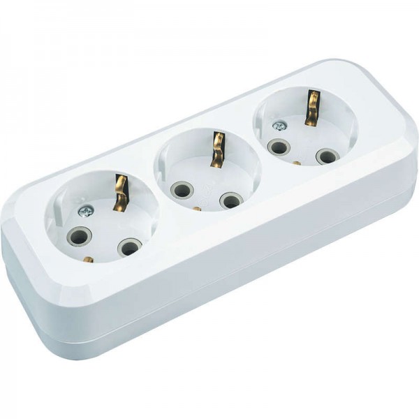  Колодка клеммная 61 584 NCA-BL01-03-E-WH 3гн с заземл. АБС пласт. Navigator 61584 