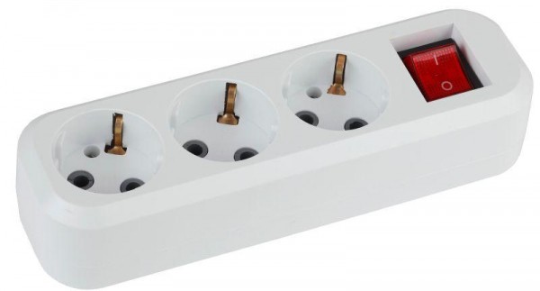  Колодка удлинителя KX-3es 3-м с зазeмл. выкл. ЭРА Б0028342 