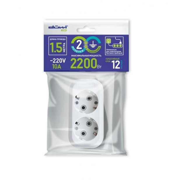  Удлинитель 2х1.5м с заземл. Duwi 28616 5 