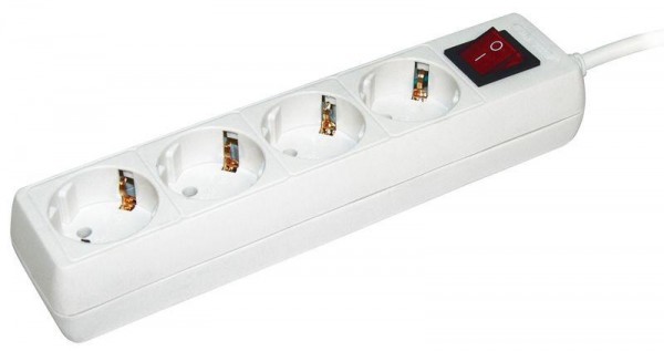  Удлинитель 4х5м с заземл. 16А IP20 У04К с выкл. 2P+PE IEK WYP10-16-04-05-ZK-N 