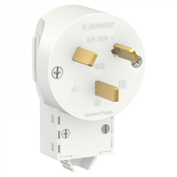  Вилка силовая СП BLANCA 2P+N 32А 250В бел. SchE BLNSV003231 