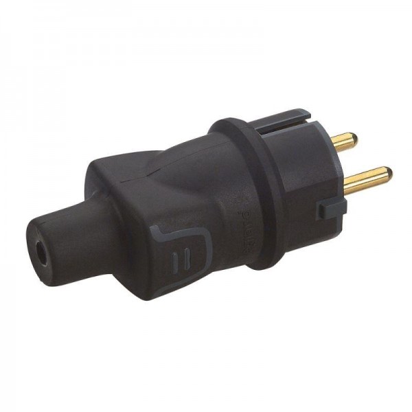  Вилка электрич. каб. Helium 16А 2P+E IP44 черн. Leg 050196 