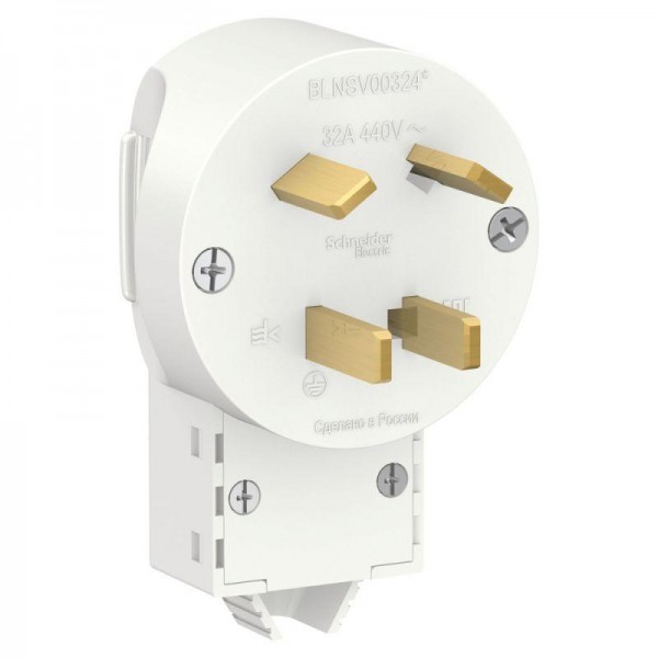  Вилка силовая СП BLANCA 3P+N 32А 400В бел. SchE BLNSV003241 