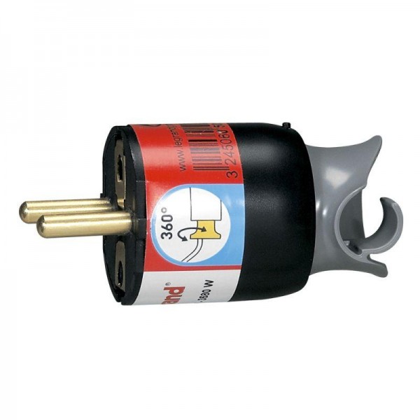  Вилка электрич. каб. Helium 16А поворот. с заземл. черн. Leg 050173 