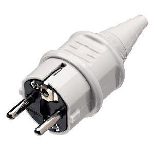  Вилка эл. каб. 16А 2P+E IP44 Schuko 230В сер. Mennekes 10749 