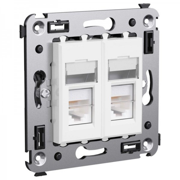  Розетка 2-м RJ-45 СП кат.5e Avanti "Белое облако" DKC 4400464 