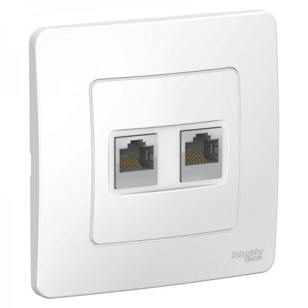  Розетка компьютерная 2-м СП BLANCA RJ45 кат.5e бел. SchE BLNIS045451 
