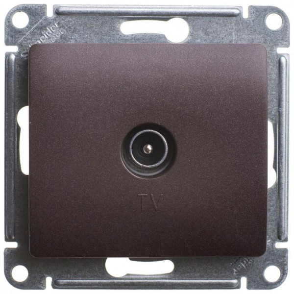  Механизм TV розетки Glossa одиночной 1DB шоколад SchE GSL000891 