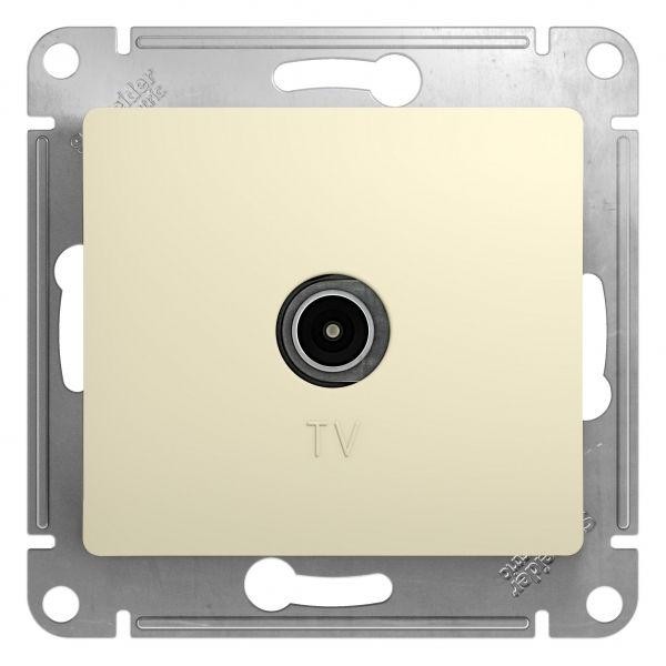  Механизм розетки TV 1-м СП Glossa проходной 4DB беж. SchE GSL000292 