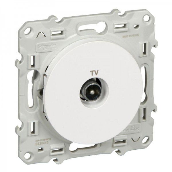  Механизм розетки TV 1-м Odace оконечная бел. SchE S52R445 
