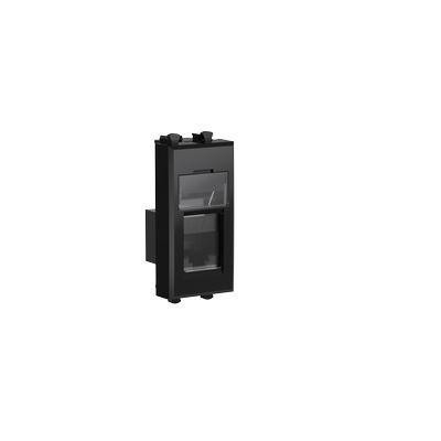  Розетка компьютерная RJ-45 1мод. кат.5e Avanti "Черный квадрат" модульная DKC 4402461 