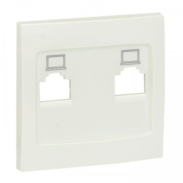  Панель лицевая Валенсия для розетки 2-м RJ-45 жемчуг PROxima EKF ESK02-L-035-50 