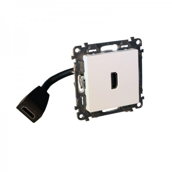  Розетка HDMI Valena LIFE с предварительно подкл. разъемом с лиц. панелью бел. Leg 753175 