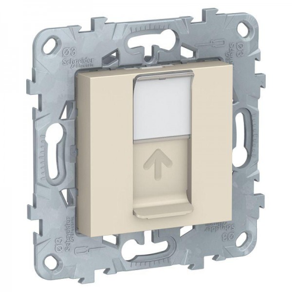  Панель лицевая UNICA NEW RJ45 KEYSTONE/SYSTIMAX беж. SchE NU546144 