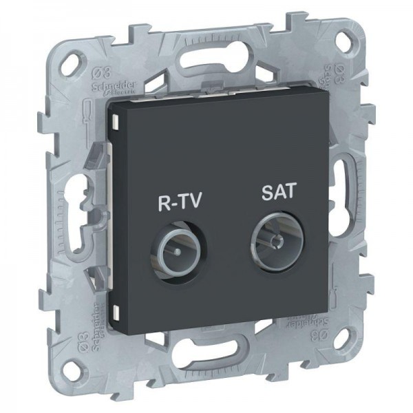  Механизм розетки R-TV/SAT UNICA NEW проходная антрацит SchE NU545654 