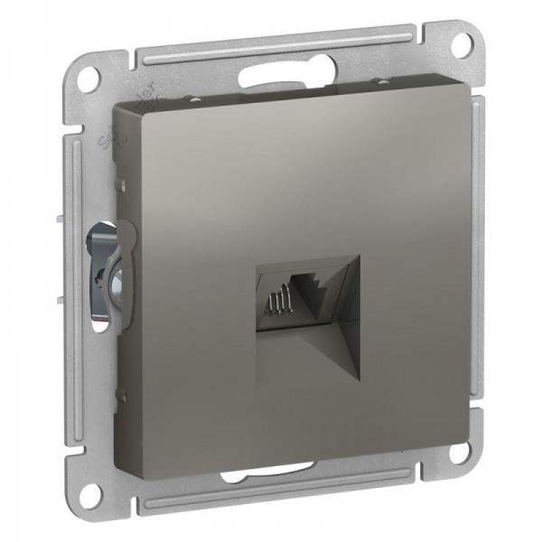  Механизм розетки телефонной 1-м СП AtlasDesign RJ11 сталь SchE ATN000981 