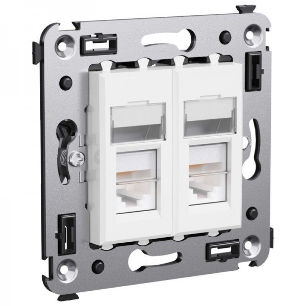  Розетка 2-м RJ-45 СП кат.6 Avanti "Белое облако" DKC 4400294 