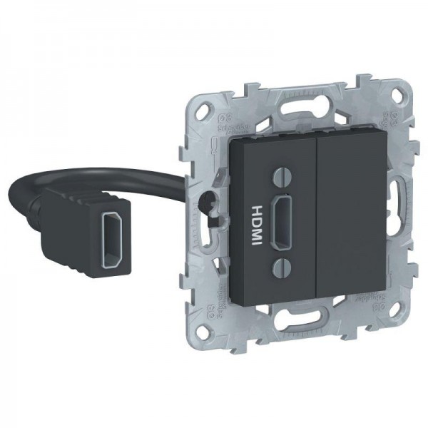  Механизм розетки HDMI UNICA NEW антрацит SchE NU543054 