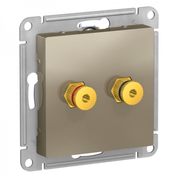  Аудиорозетка 2-м AtlasDesign шампань SchE ATN000587 