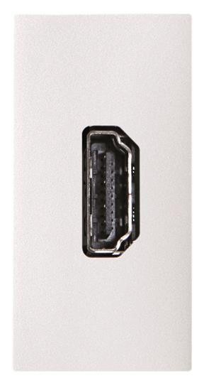  Механизм HDMI разъема тип А с безвинтовым подкл. проводов (20п) 1мод. Zenit бел. ABB 2CLA215560N1101 
