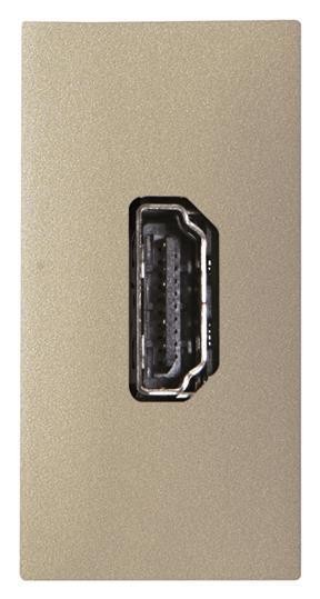  Механизм HDMI разъема тип А с HDMI разъем мама на тыльной стороне 1мод. Zenit шампань ABB 2CLA215570N1901 