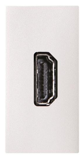  Механизм HDMI разъема тип А с HDMI разъем мама на тыльной стороне 1мод. Zenit бел. ABB 2CLA215570N1101 