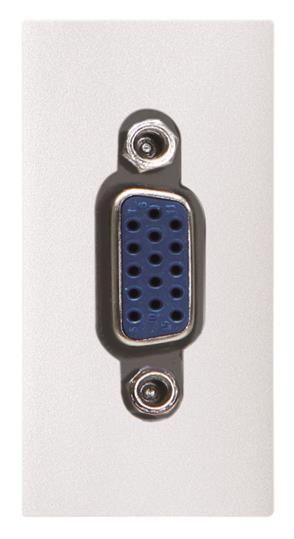  Механизм VGA (DE-15) 3.5мм разъема 1мод. Zenit бел. ABB 2CLA215550N1101 