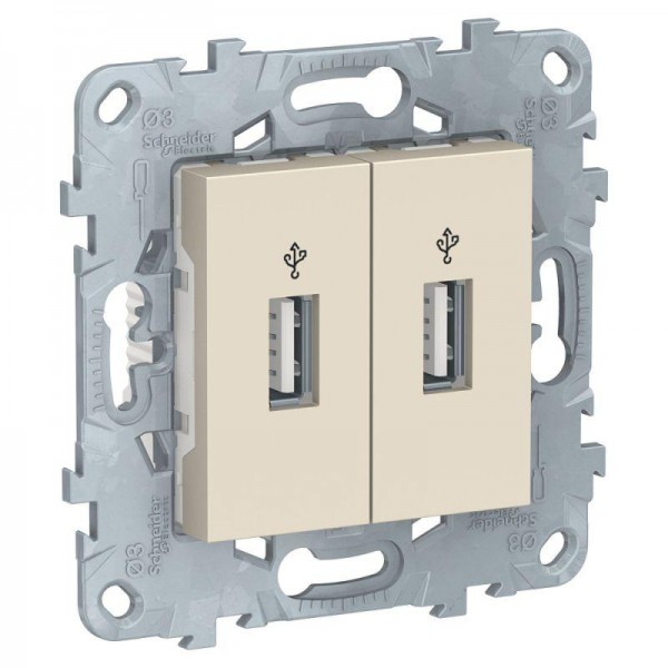  Коннектор-USB 2-м UNICA NEW беж. SchE NU542744 