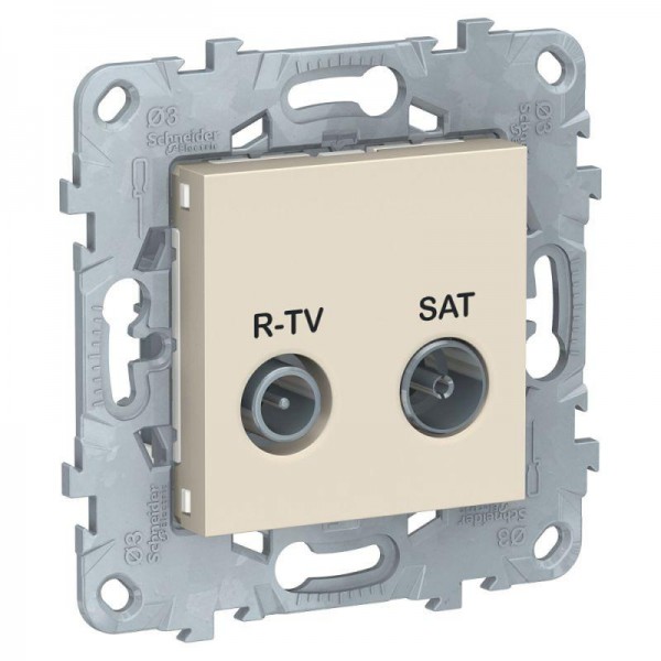  Механизм розетки R-TV/SAT UNICA NEW оконечная беж. SchE NU545544 