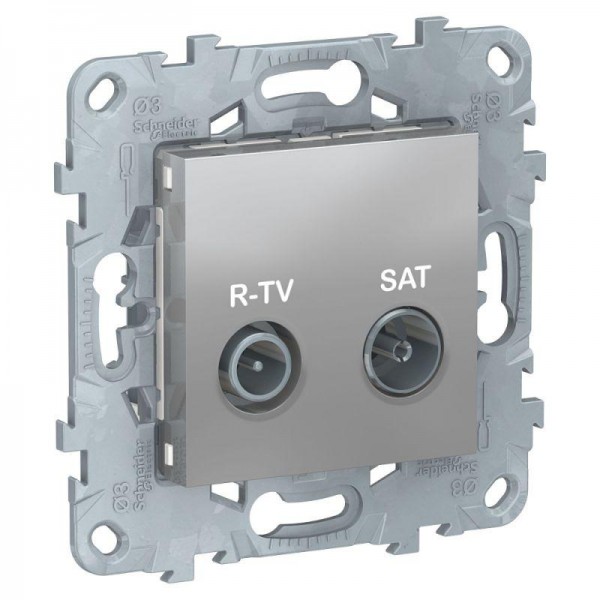  Механизм розетки R-TV/SAT UNICA NEW проходная алюм. SchE NU545630 