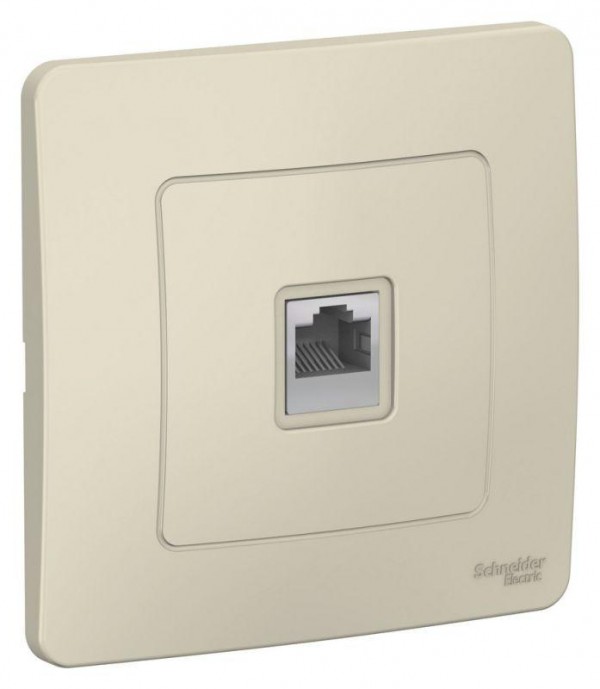  Розетка компьютерная 1-м СП BLANCA RJ45 кат.5e молоч. SchE BLNIS045002 