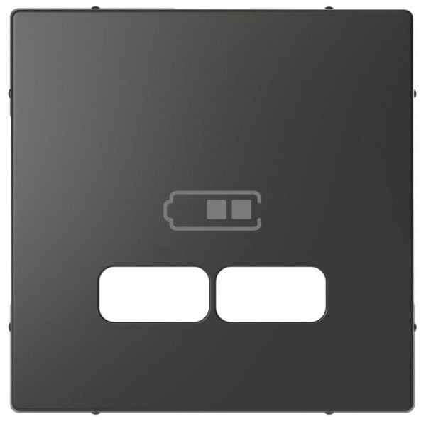  Накладка центральная Merten D-Life для механизма USB 2.1А SD антрацит SchE MTN4367-6034 