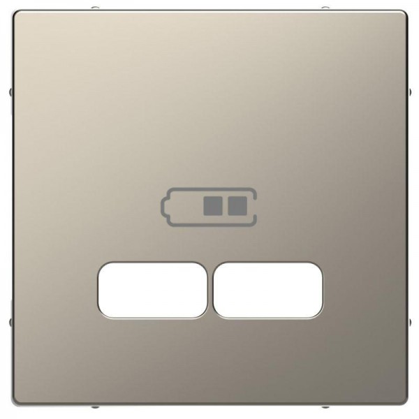  Накладка центральная Merten D-Life для механизма USB 2.1А SD никель SchE MTN4367-6050 