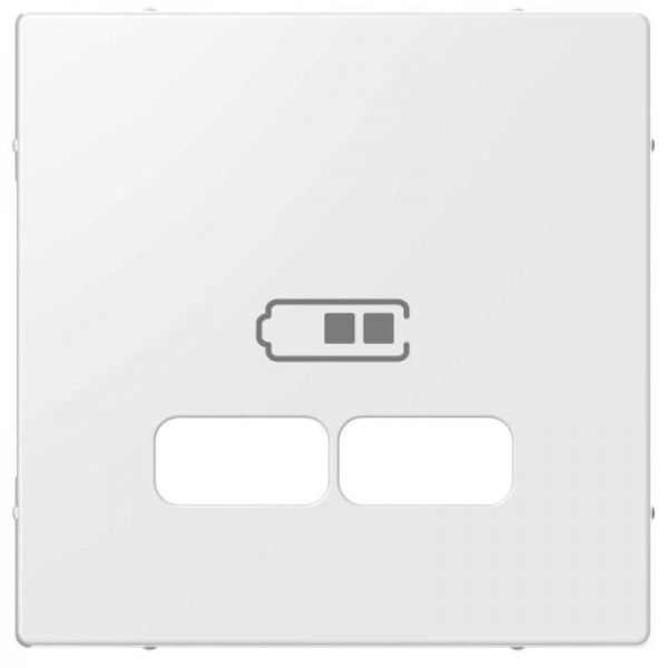  Накладка центральная Merten для механизма USB 2.1А SM полярный бел. SchE MTN4367-0319 