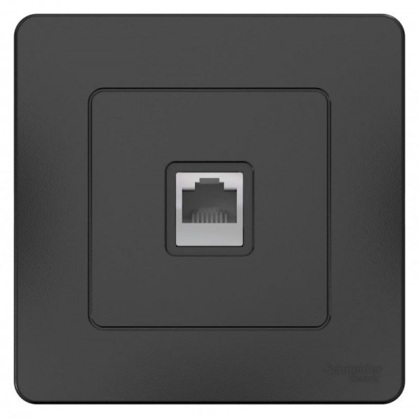  Розетка компьютерная 1-м СП BLANCA RJ45 кат.5e антрацит SchE BLNIS045006 