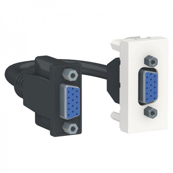  Розетка 1-мод. UNICA MODULAR HD15 female VGA бел. SchE NU343218 
