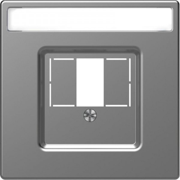  Накладка центральная Merten D-Life для TAE/Audio/USB SD нерж. сталь SchE MTN4250-6036 