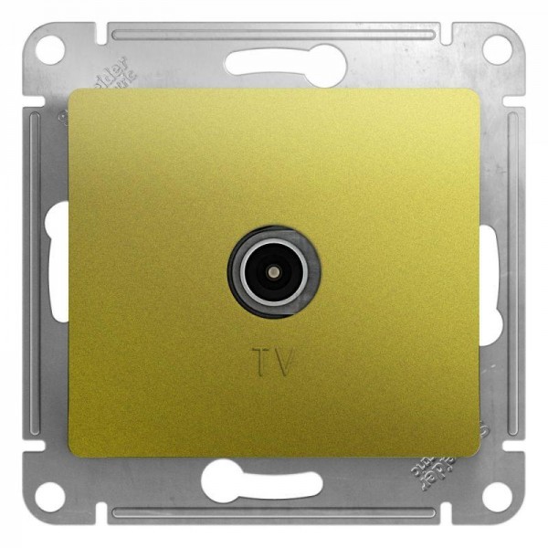  Механизм розетки TV Glossa оконечной 1DB фисташк. SchE GSL001091 
