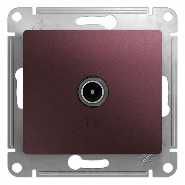  Механизм розетки TV Glossa оконечной 1DB баклажан. SchE GSL001191 
