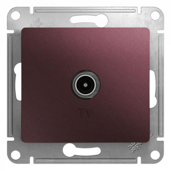  Механизм розетки TV Glossa проходной 4DB баклажан. SchE GSL001192 