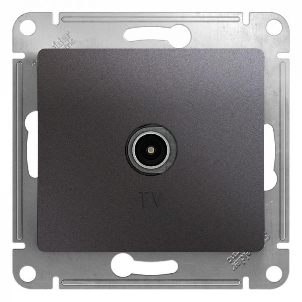  Механизм розетки TV Glossa проходной 4DB графит SchE GSL001392 