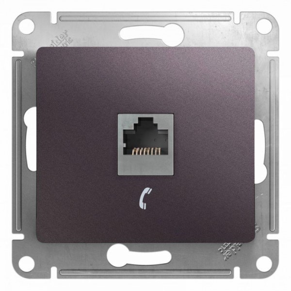  Механизм розетки телеф. 1-м Glossa RJ11 сиреневый туман SchE GSL001481T 