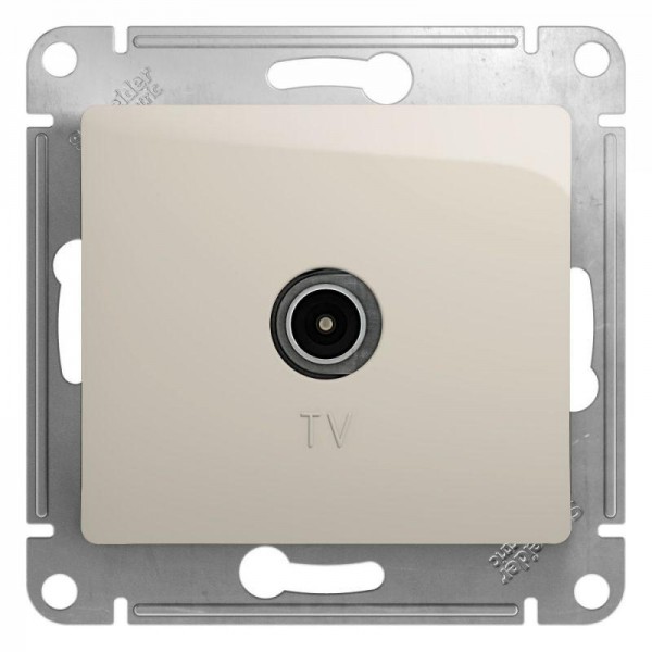  Механизм розетки TV 1-м СП Glossa оконечной 1DB молоч. SchE GSL000991 