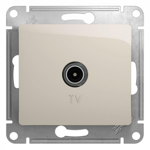  Механизм розетки TV 1-м СП Glossa проходной 4DB молоч. SchE GSL000992 
